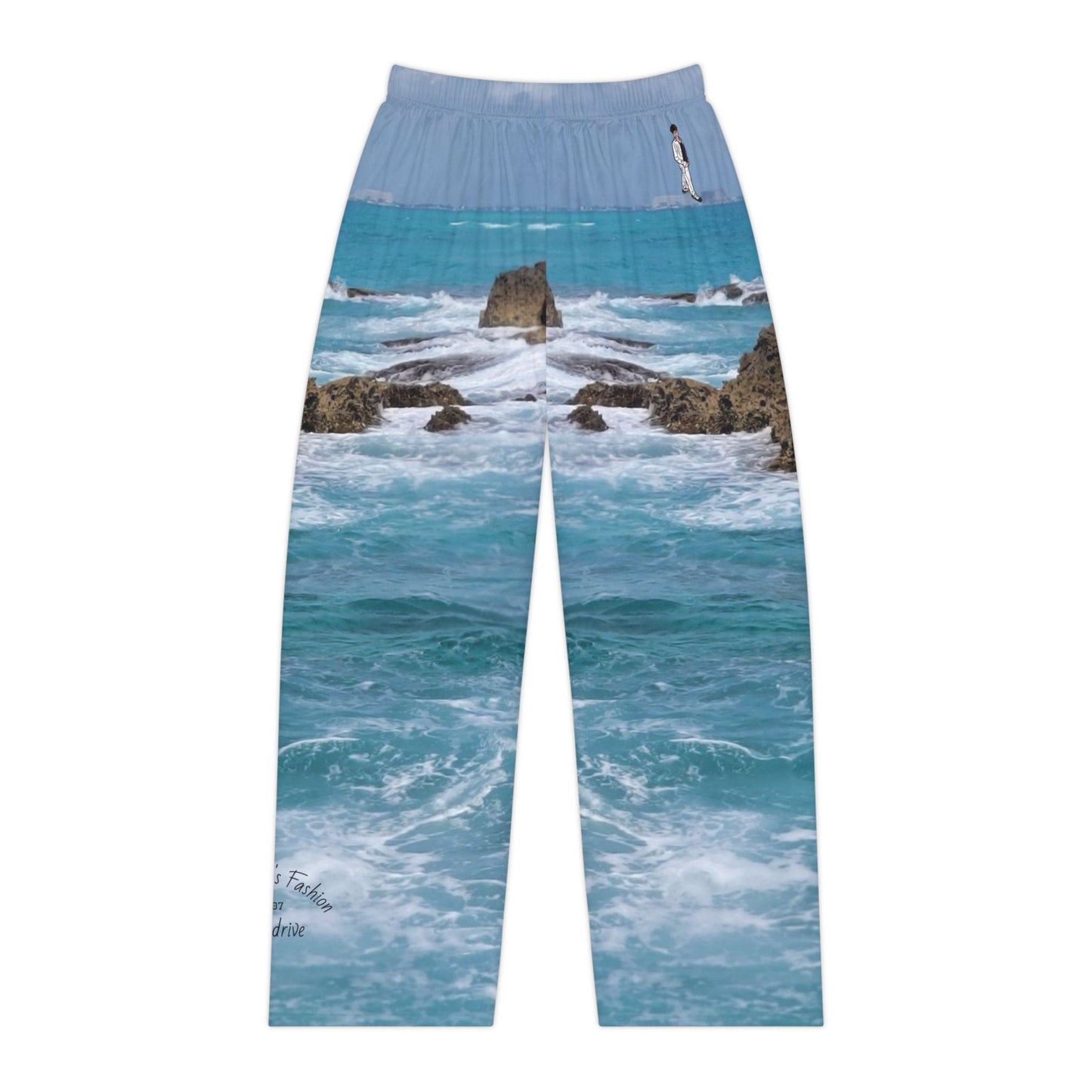 Coastal Waves Women's Pajama Pants, Relaxing Loungewear, Beach Vibes, Gift for Her, Summer Nights