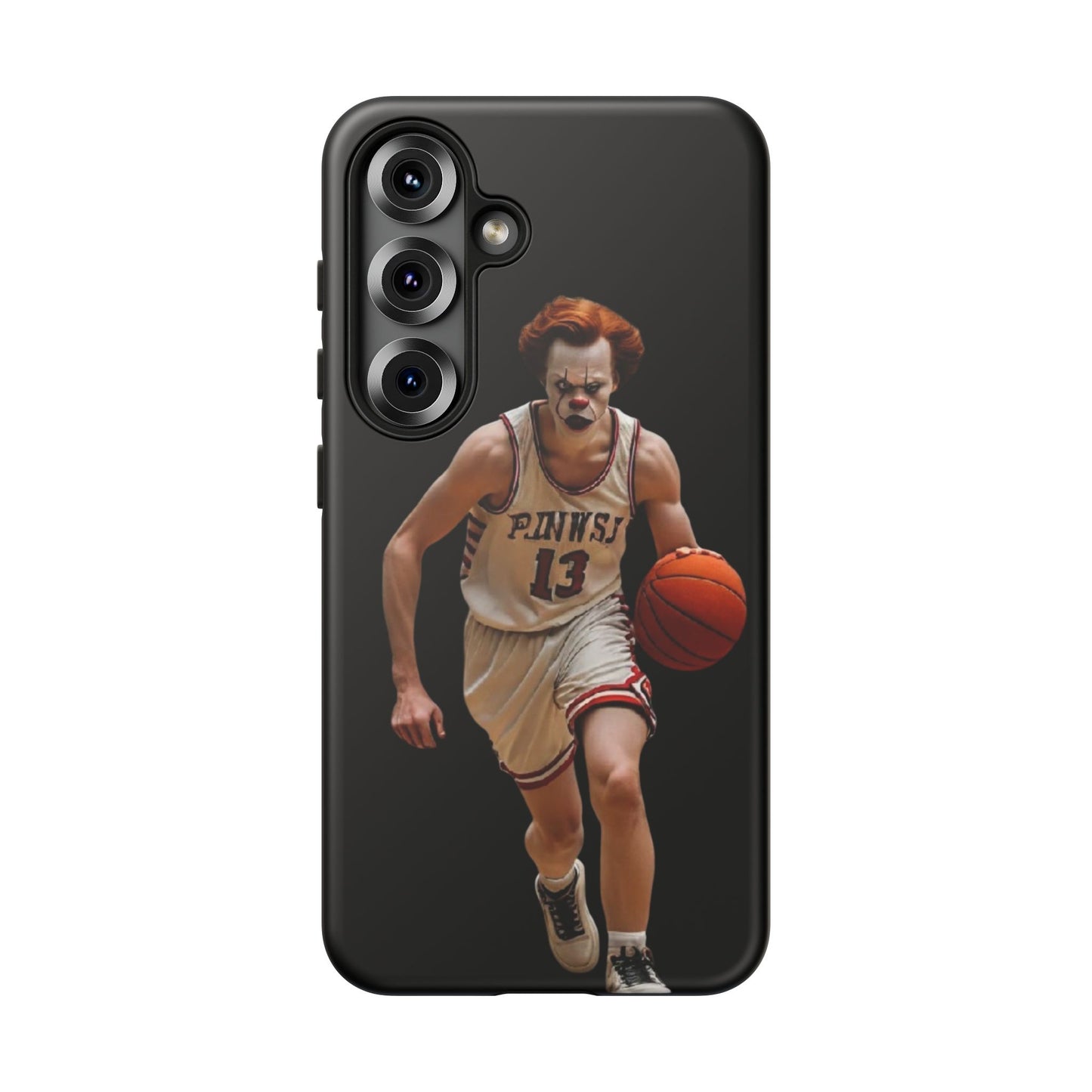 Basketball Clown Samsung and IPhone Phone Case, Tough Cases for Sports Lovers, Unique Gift for Athletes, Fun Phone Accessory, Quirky Sports Merchandise
