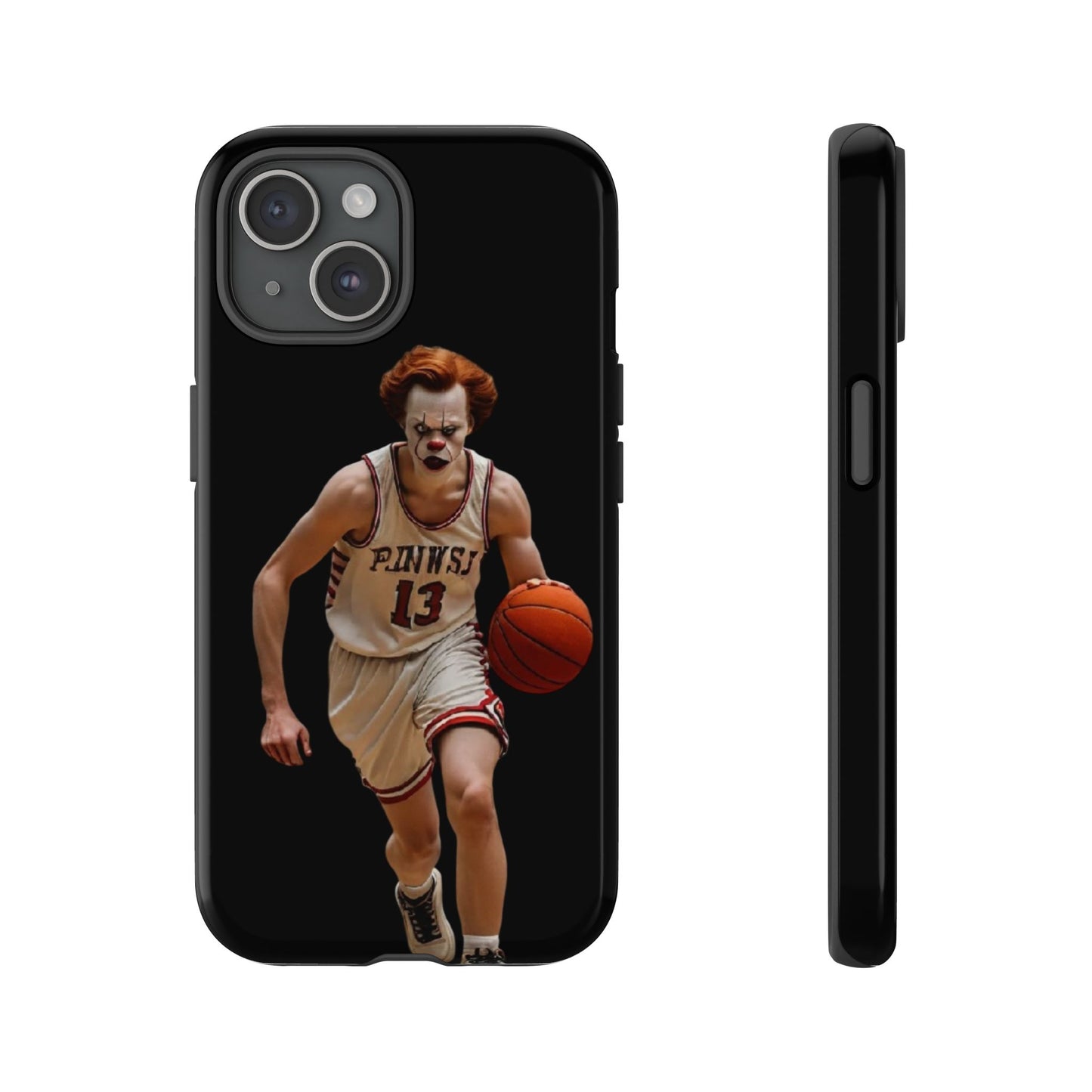 Basketball Clown Samsung and IPhone Phone Case, Tough Cases for Sports Lovers, Unique Gift for Athletes, Fun Phone Accessory, Quirky Sports Merchandise