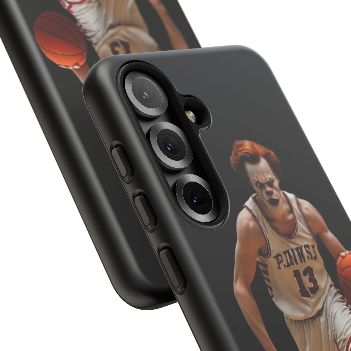 Basketball Clown Samsung and IPhone Phone Case, Tough Cases for Sports Lovers, Unique Gift for Athletes, Fun Phone Accessory, Quirky Sports Merchandise