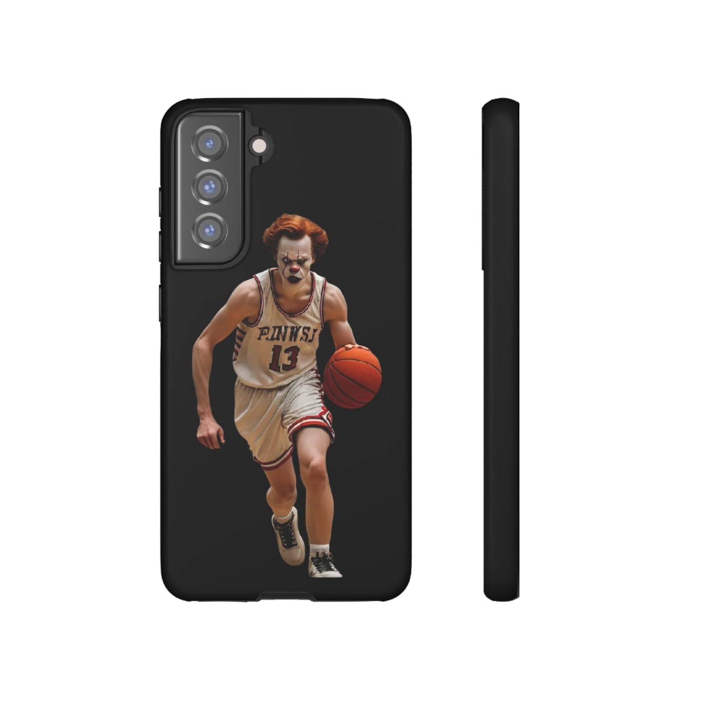Basketball Clown Samsung and IPhone Phone Case, Tough Cases for Sports Lovers, Unique Gift for Athletes, Fun Phone Accessory, Quirky Sports Merchandise