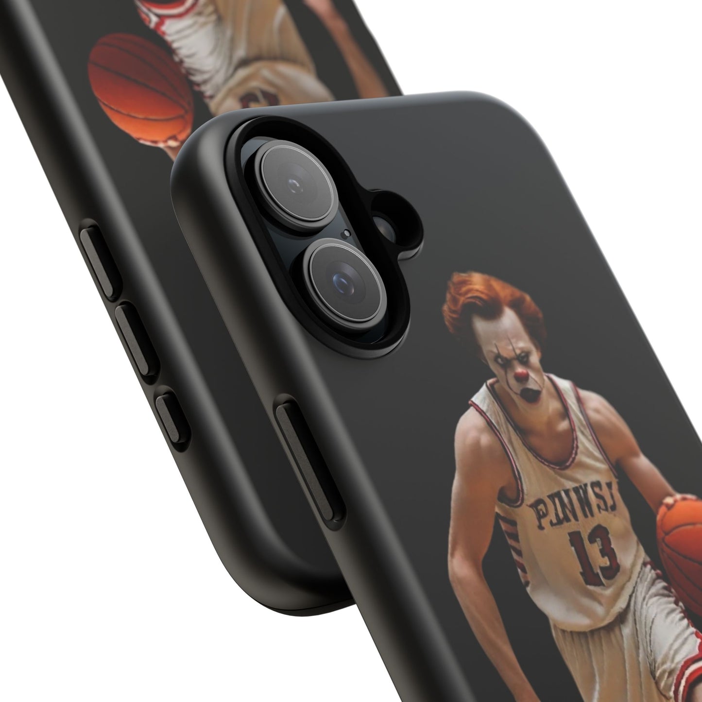 Basketball Clown Samsung and IPhone Phone Case, Tough Cases for Sports Lovers, Unique Gift for Athletes, Fun Phone Accessory, Quirky Sports Merchandise