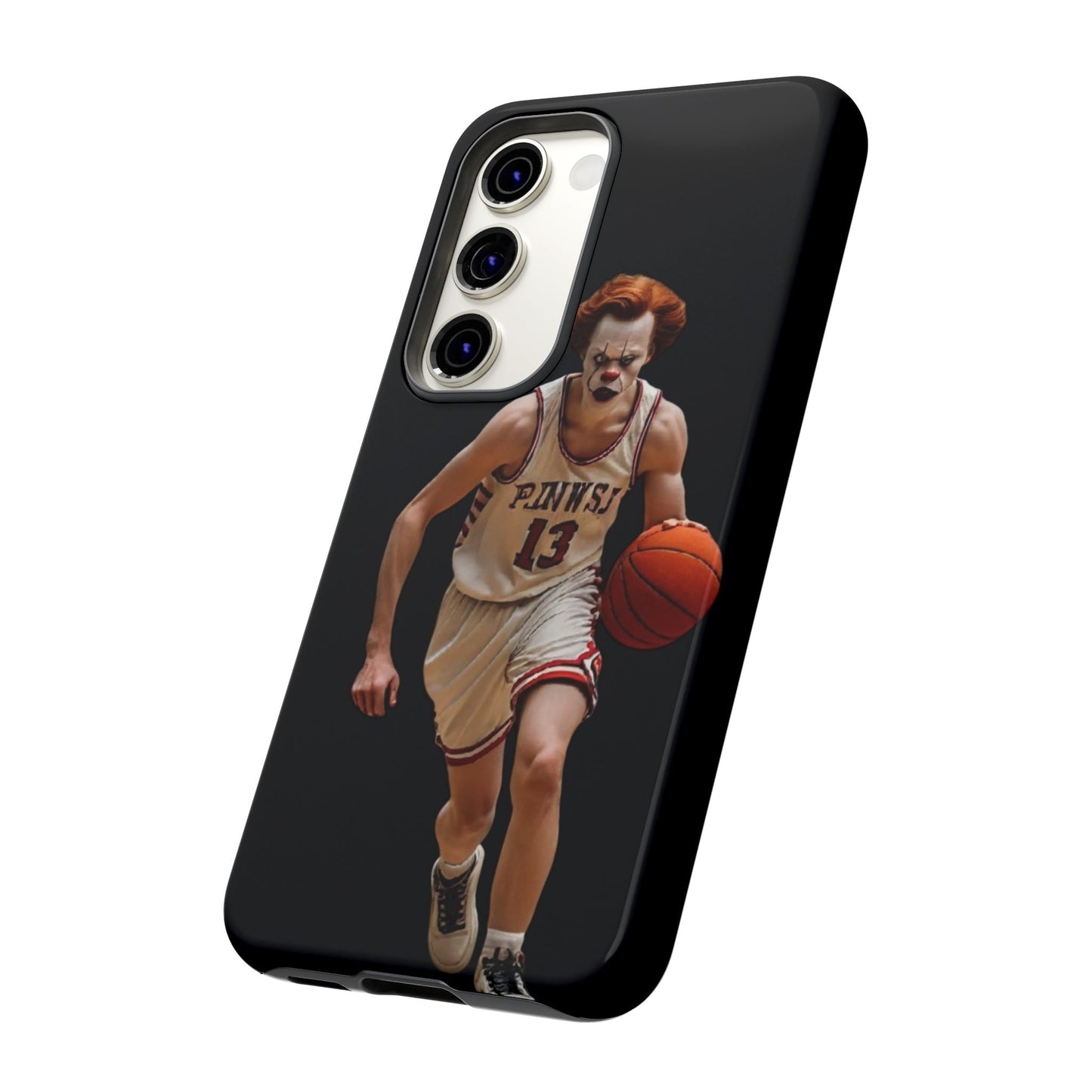 Basketball Clown Samsung and IPhone Phone Case, Tough Cases for Sports Lovers, Unique Gift for Athletes, Fun Phone Accessory, Quirky Sports Merchandise
