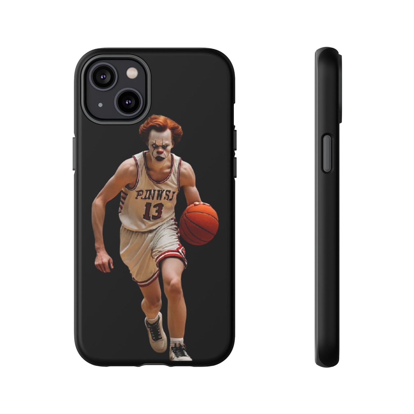 Basketball Clown Samsung and IPhone Phone Case, Tough Cases for Sports Lovers, Unique Gift for Athletes, Fun Phone Accessory, Quirky Sports Merchandise