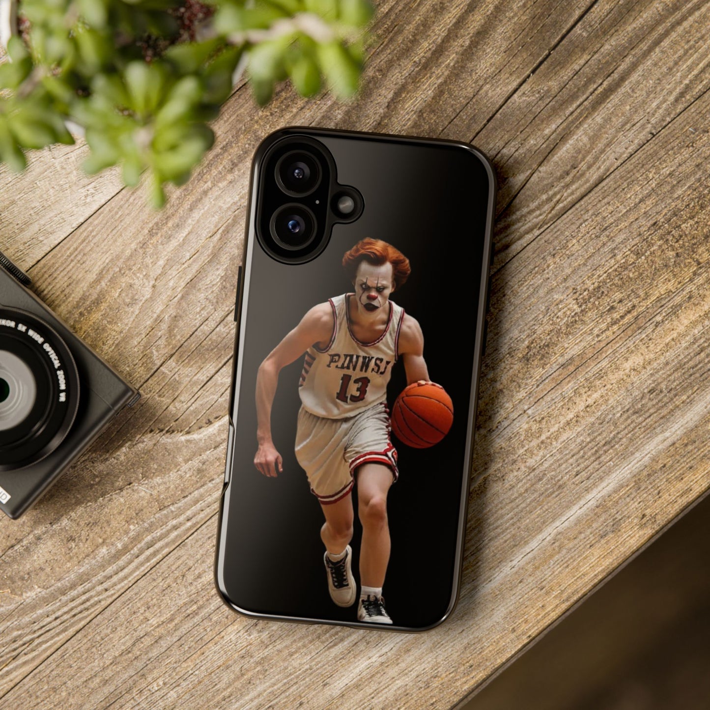 Basketball Clown Samsung and IPhone Phone Case, Tough Cases for Sports Lovers, Unique Gift for Athletes, Fun Phone Accessory, Quirky Sports Merchandise