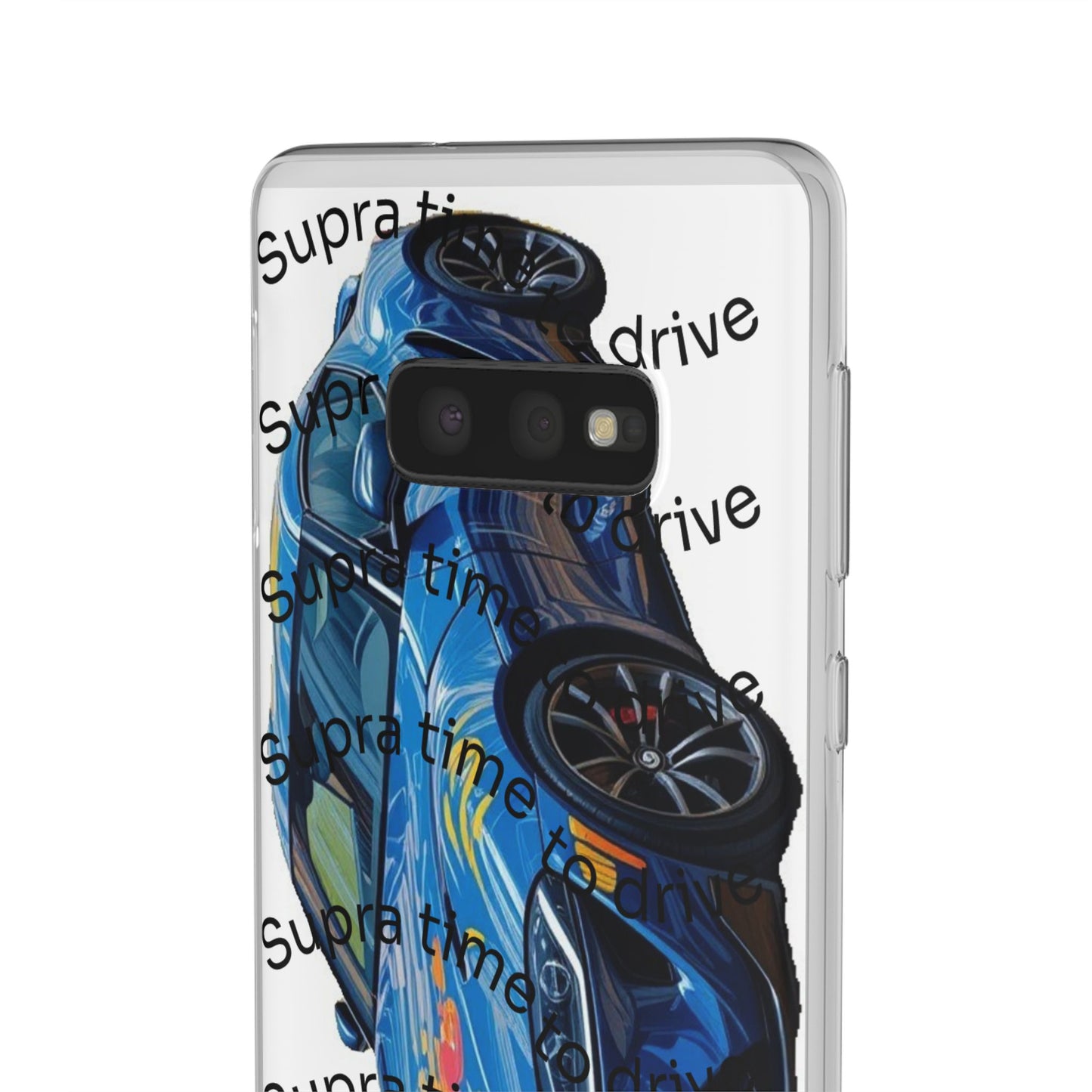 Cool Car Design Flexi Cases - Supra Time to Drive, Phone Cover, Automotive Gift, Trendy Accessory, Car Lover Merchandise