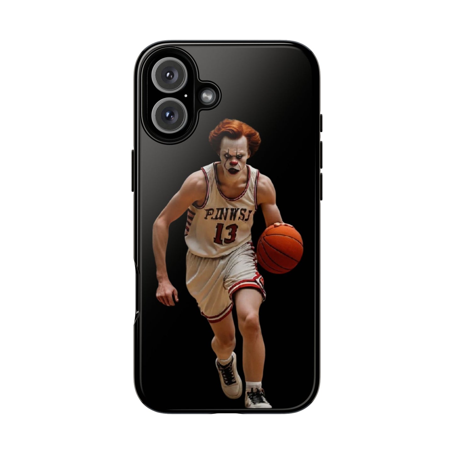 Basketball Clown Samsung and IPhone Phone Case, Tough Cases for Sports Lovers, Unique Gift for Athletes, Fun Phone Accessory, Quirky Sports Merchandise
