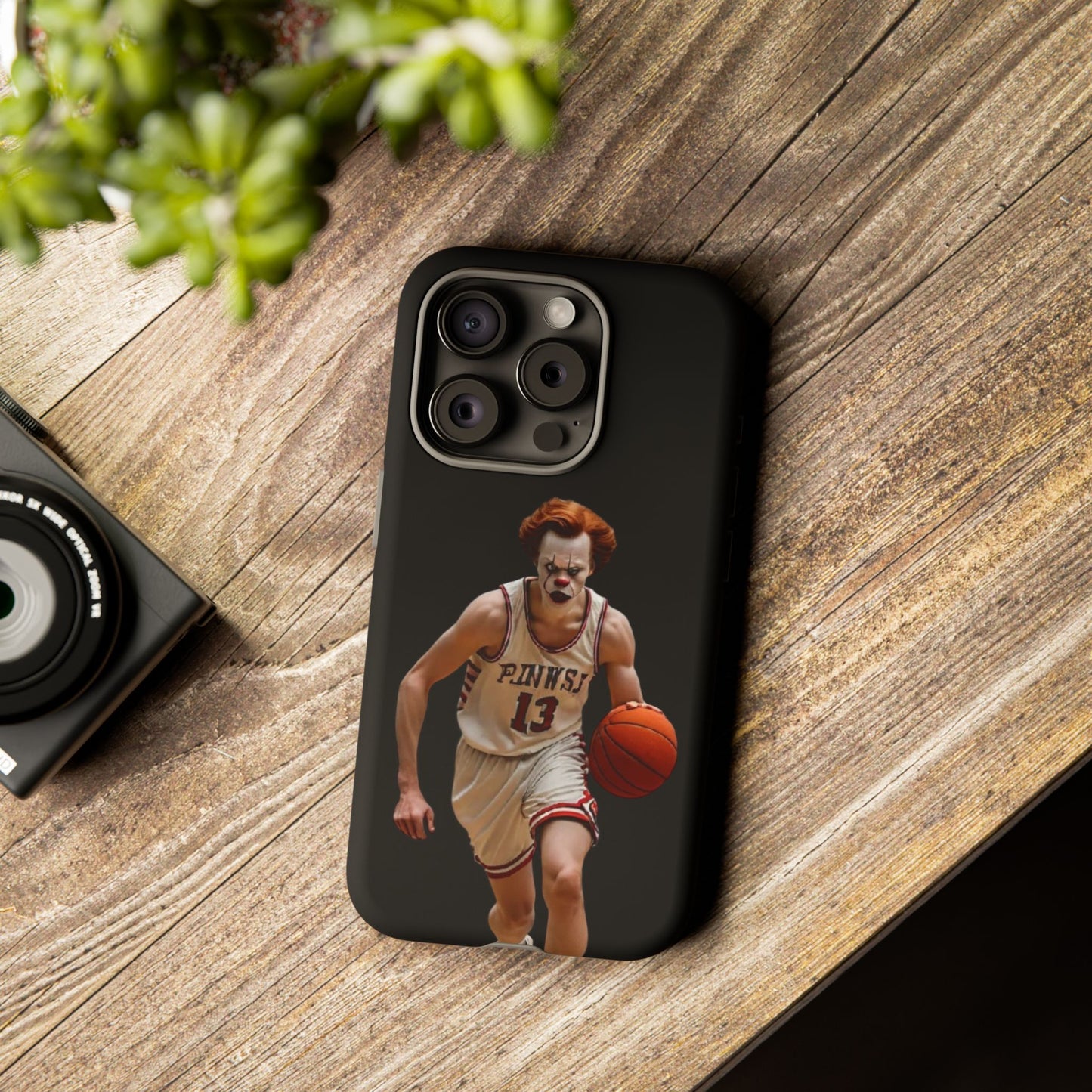 Basketball Clown Samsung and IPhone Phone Case, Tough Cases for Sports Lovers, Unique Gift for Athletes, Fun Phone Accessory, Quirky Sports Merchandise