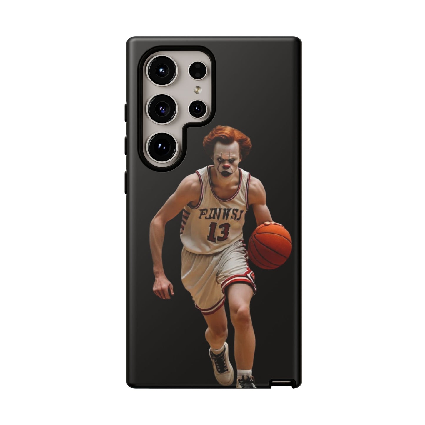 Basketball Clown Samsung and IPhone Phone Case, Tough Cases for Sports Lovers, Unique Gift for Athletes, Fun Phone Accessory, Quirky Sports Merchandise