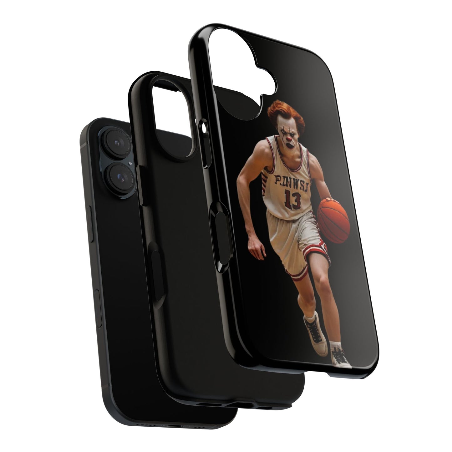 Basketball Clown Samsung and IPhone Phone Case, Tough Cases for Sports Lovers, Unique Gift for Athletes, Fun Phone Accessory, Quirky Sports Merchandise
