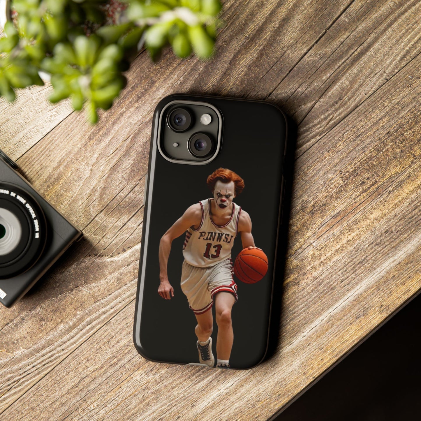 Basketball Clown Samsung and IPhone Phone Case, Tough Cases for Sports Lovers, Unique Gift for Athletes, Fun Phone Accessory, Quirky Sports Merchandise