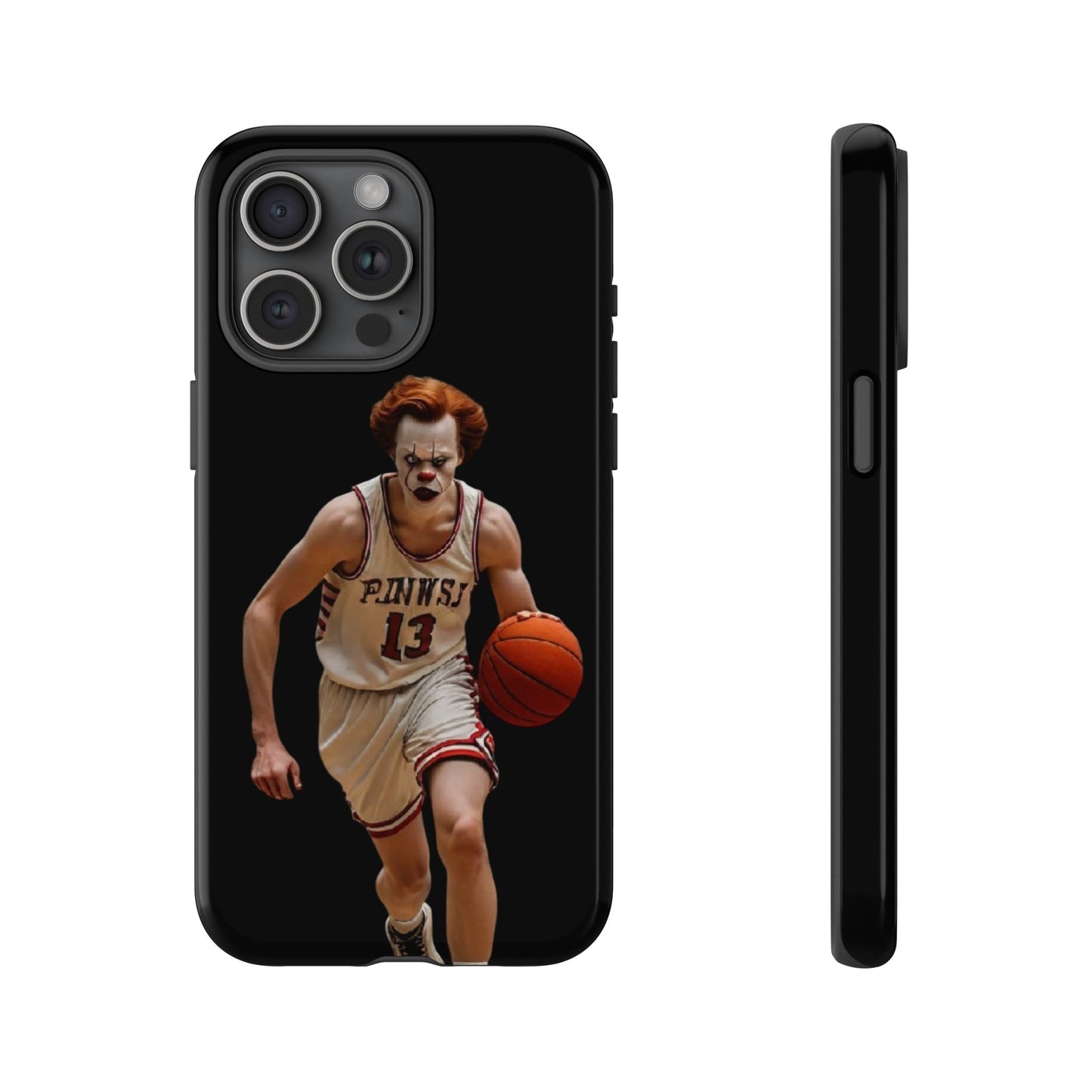 Basketball Clown Samsung and IPhone Phone Case, Tough Cases for Sports Lovers, Unique Gift for Athletes, Fun Phone Accessory, Quirky Sports Merchandise