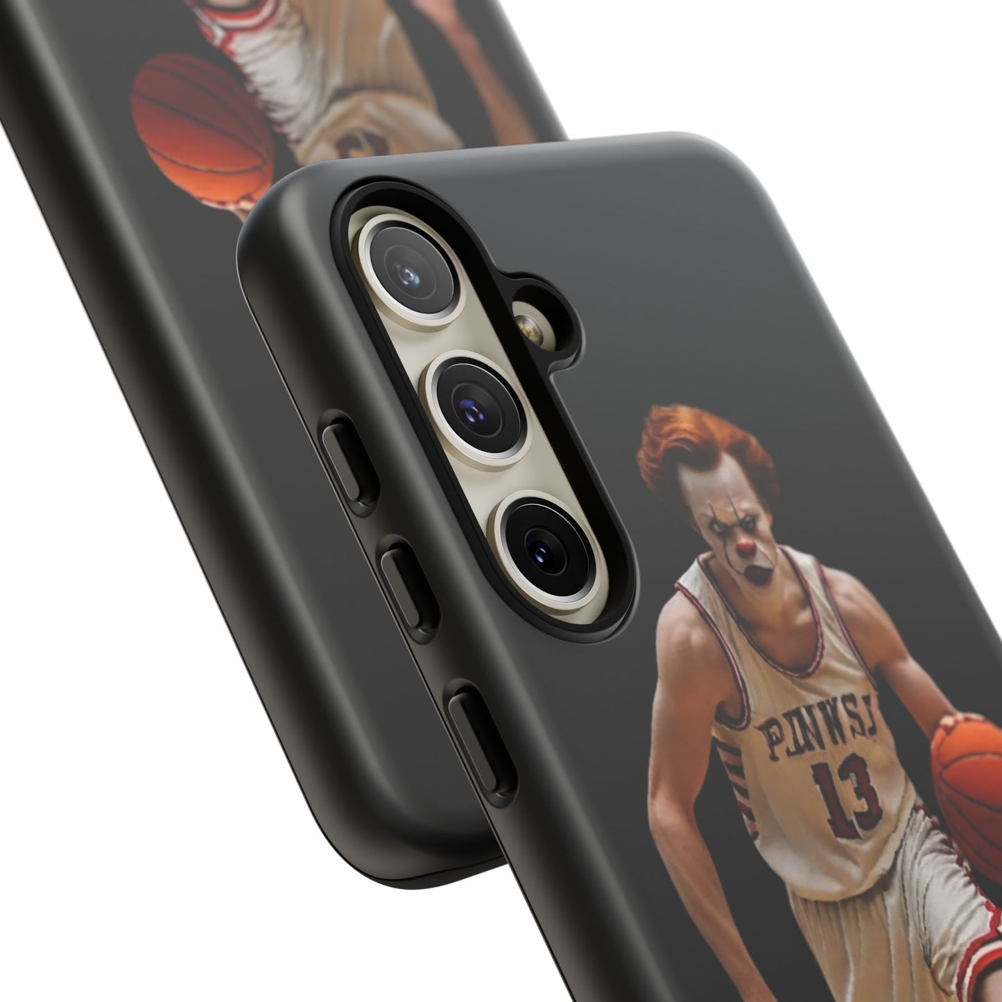Basketball Clown Samsung and IPhone Phone Case, Tough Cases for Sports Lovers, Unique Gift for Athletes, Fun Phone Accessory, Quirky Sports Merchandise