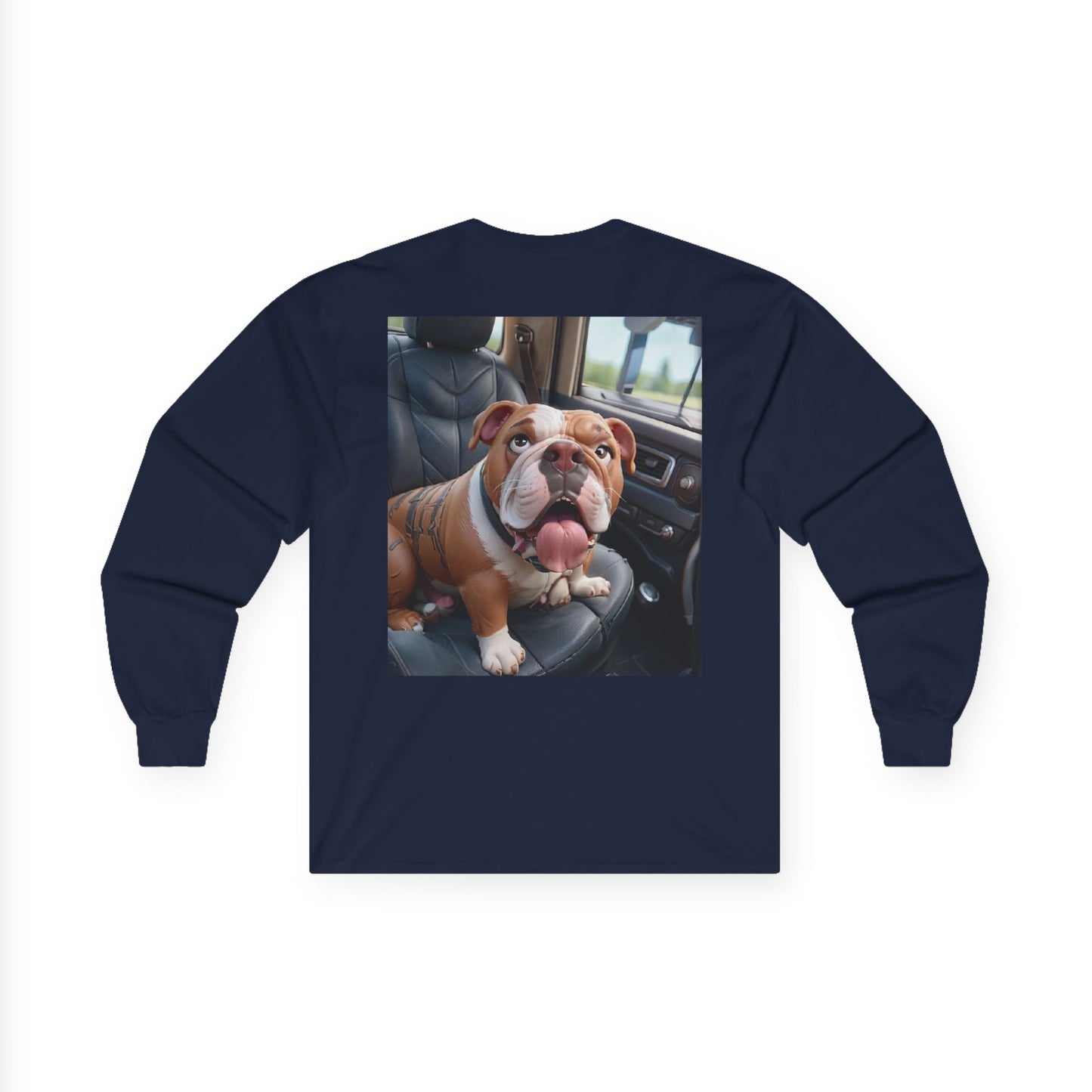 Bulldog Day Unisex Long Sleeve Tee - Cute Dog Lover Gift, Pet Care Apparel, Comfy Everyday Wear, Perfect for Birthdays or Pet Events