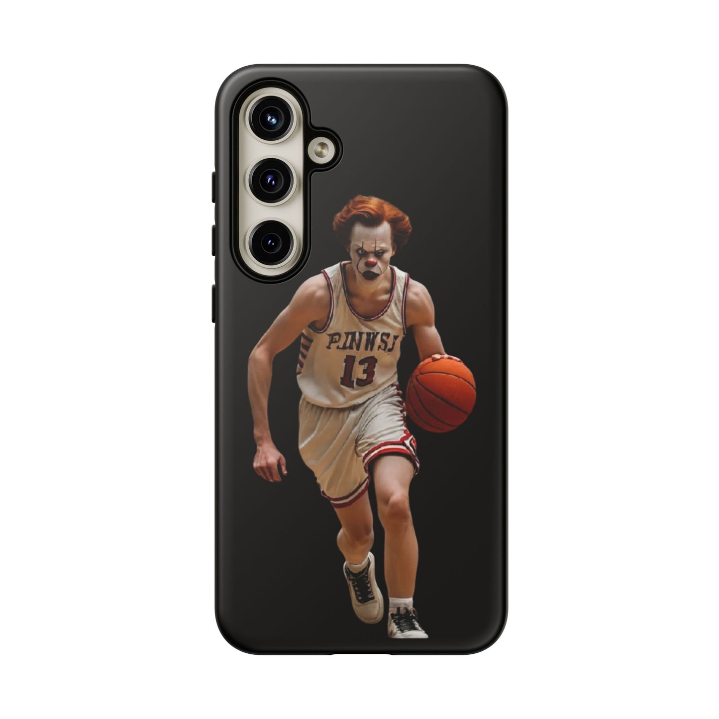 Basketball Clown Samsung and IPhone Phone Case, Tough Cases for Sports Lovers, Unique Gift for Athletes, Fun Phone Accessory, Quirky Sports Merchandise