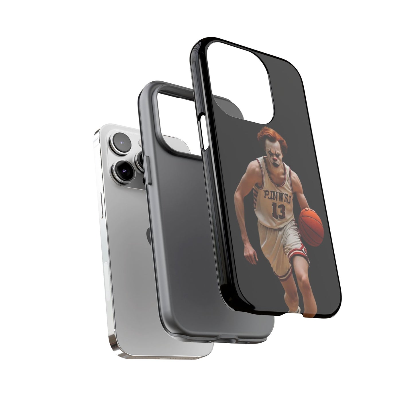 Basketball Clown Samsung and IPhone Phone Case, Tough Cases for Sports Lovers, Unique Gift for Athletes, Fun Phone Accessory, Quirky Sports Merchandise