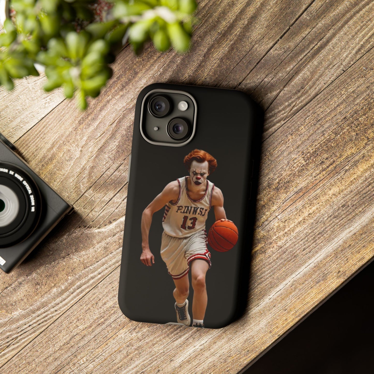 Basketball Clown Samsung and IPhone Phone Case, Tough Cases for Sports Lovers, Unique Gift for Athletes, Fun Phone Accessory, Quirky Sports Merchandise