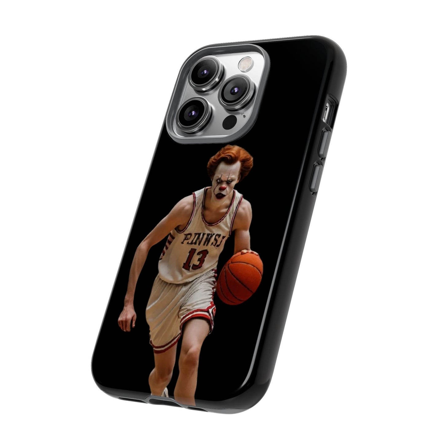 Basketball Clown Samsung and IPhone Phone Case, Tough Cases for Sports Lovers, Unique Gift for Athletes, Fun Phone Accessory, Quirky Sports Merchandise