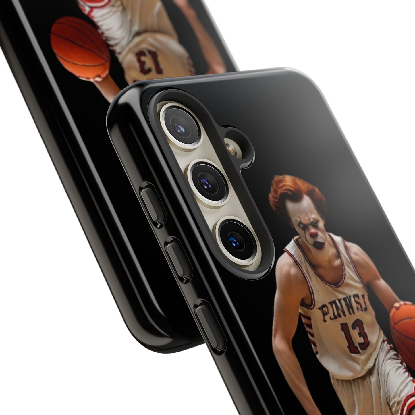 Basketball Clown Samsung and IPhone Phone Case, Tough Cases for Sports Lovers, Unique Gift for Athletes, Fun Phone Accessory, Quirky Sports Merchandise