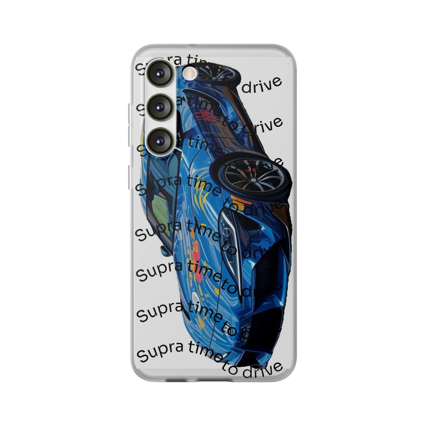 Cool Car Design Flexi Cases - Supra Time to Drive, Phone Cover, Automotive Gift, Trendy Accessory, Car Lover Merchandise
