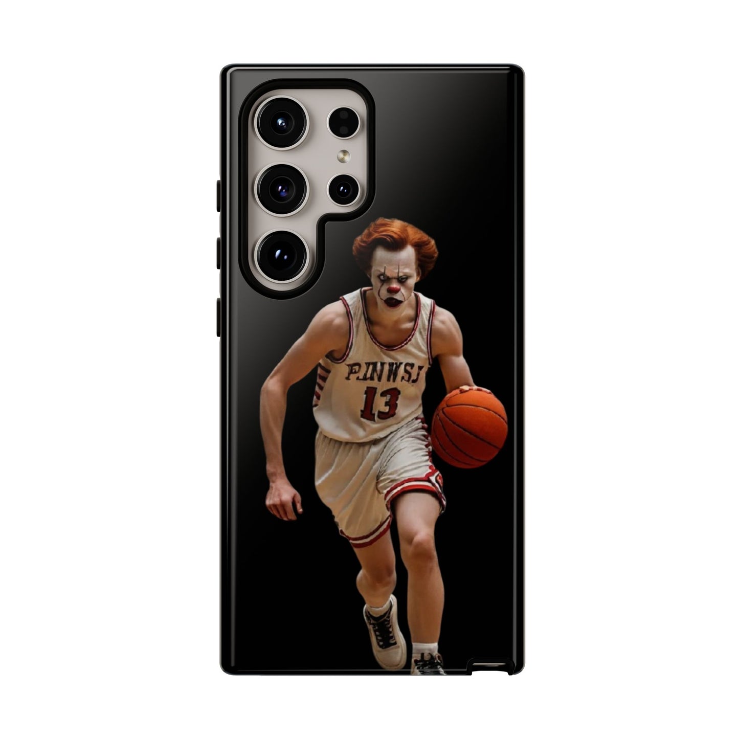 Basketball Clown Samsung and IPhone Phone Case, Tough Cases for Sports Lovers, Unique Gift for Athletes, Fun Phone Accessory, Quirky Sports Merchandise