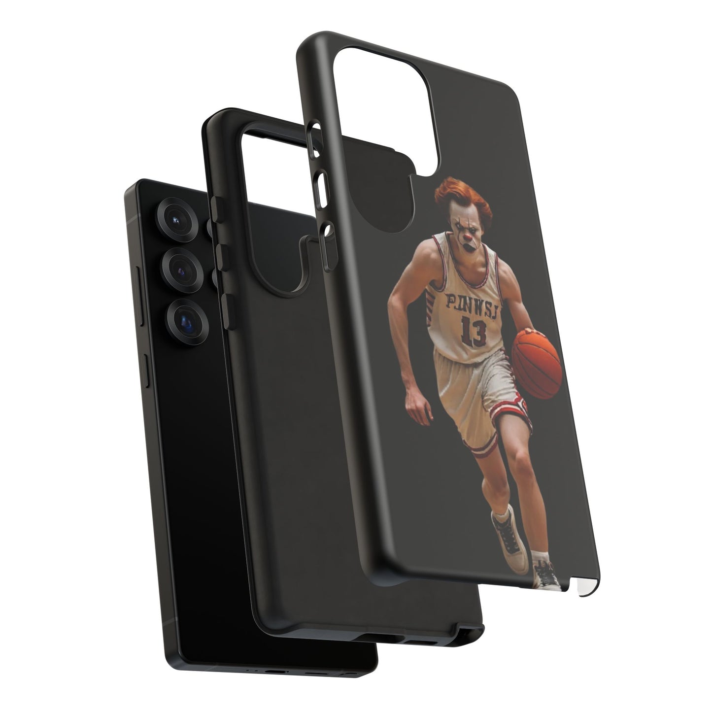 Basketball Clown Samsung and IPhone Phone Case, Tough Cases for Sports Lovers, Unique Gift for Athletes, Fun Phone Accessory, Quirky Sports Merchandise