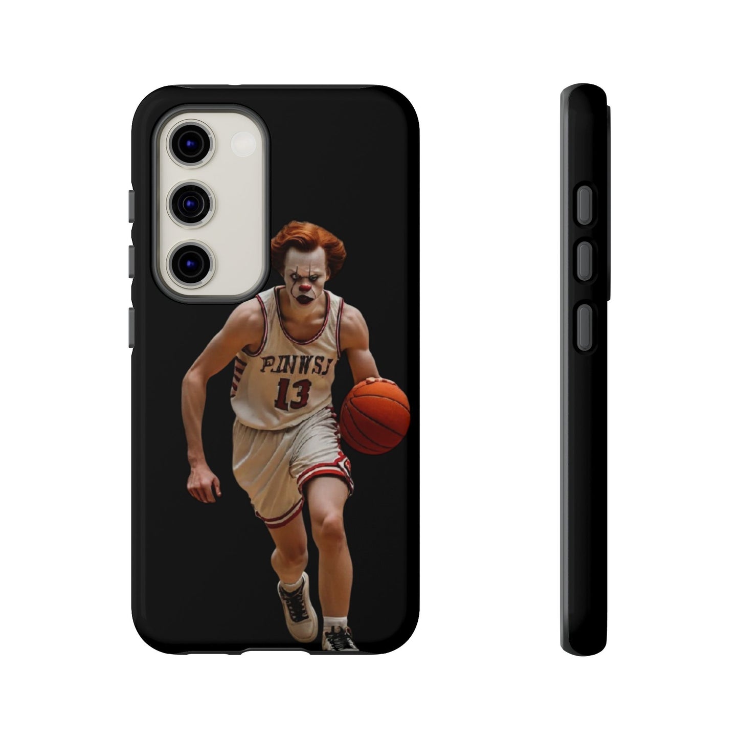 Basketball Clown Samsung and IPhone Phone Case, Tough Cases for Sports Lovers, Unique Gift for Athletes, Fun Phone Accessory, Quirky Sports Merchandise