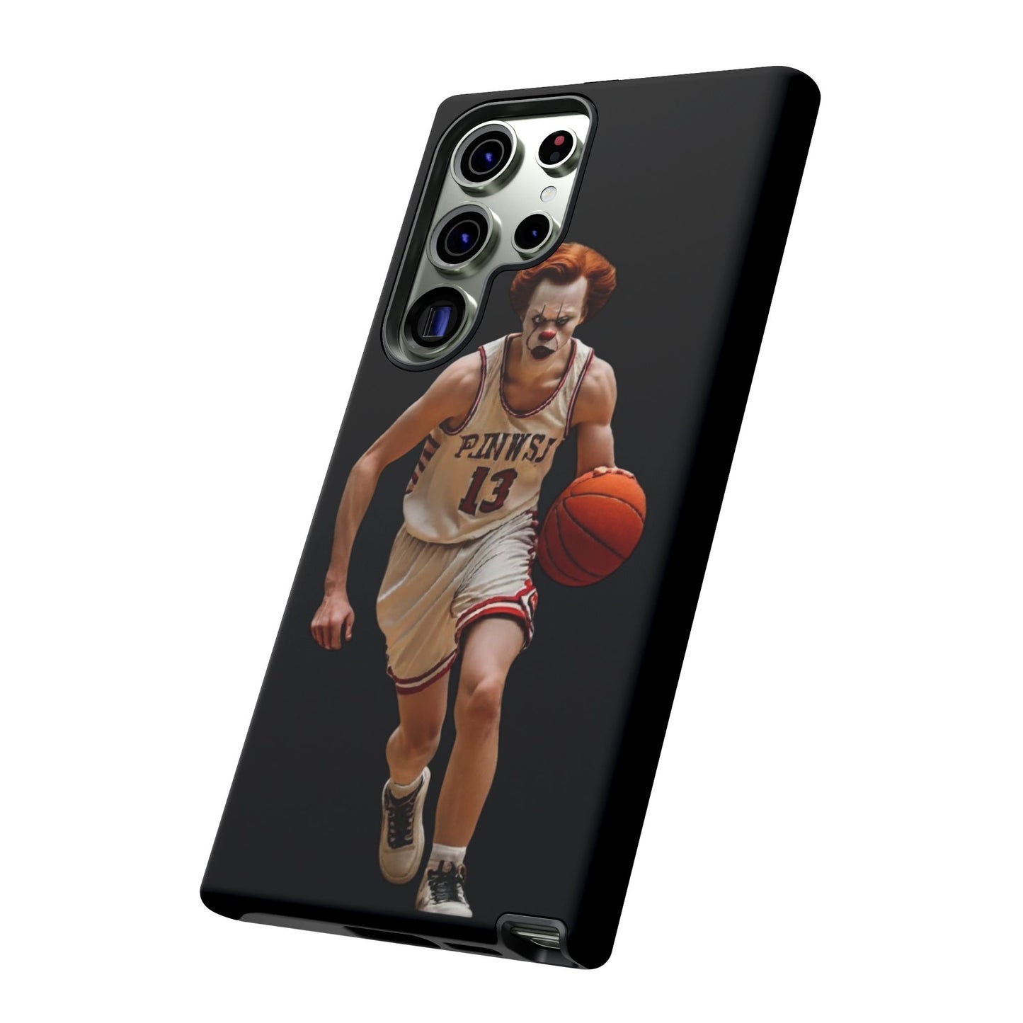 Basketball Clown Samsung and IPhone Phone Case, Tough Cases for Sports Lovers, Unique Gift for Athletes, Fun Phone Accessory, Quirky Sports Merchandise