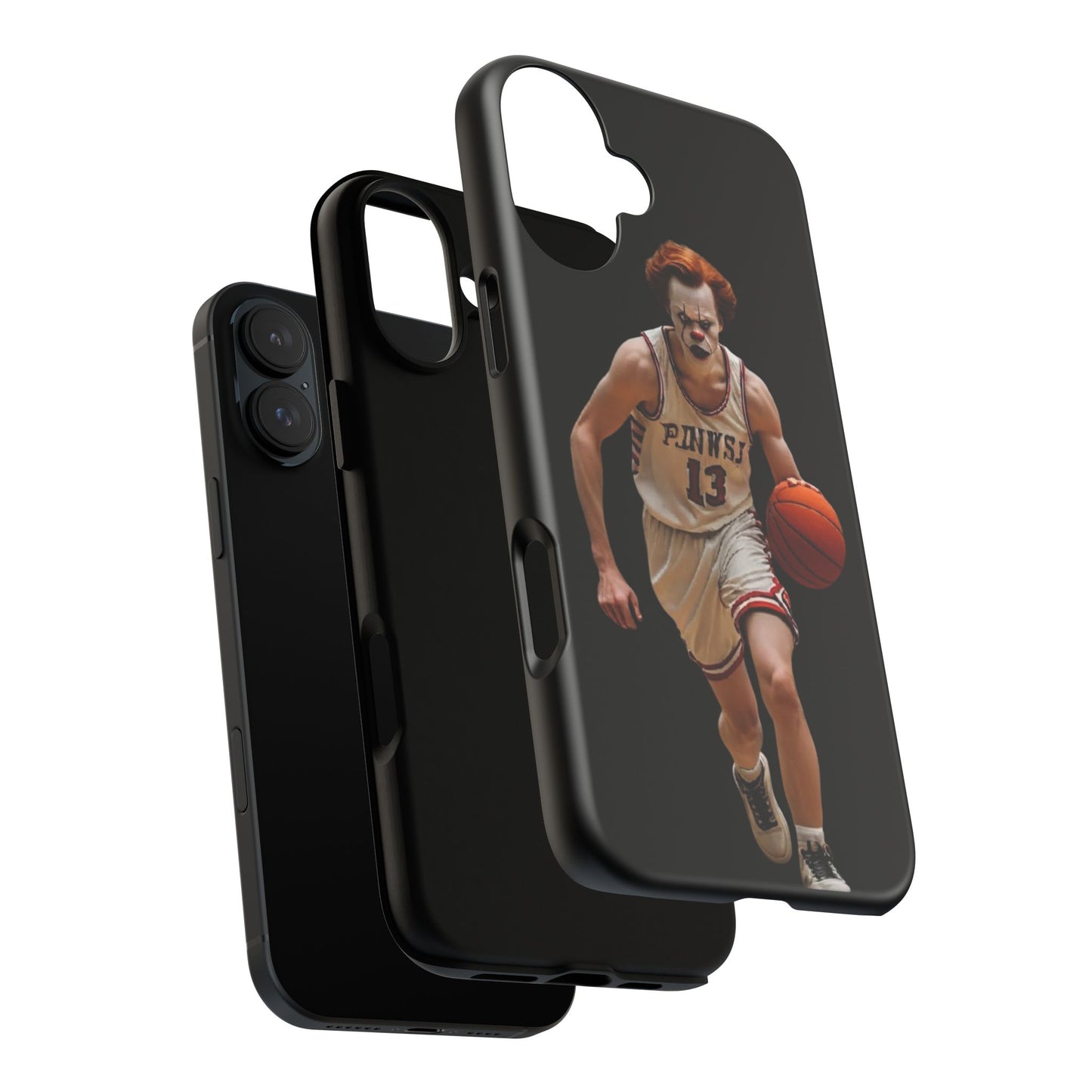 Basketball Clown Samsung and IPhone Phone Case, Tough Cases for Sports Lovers, Unique Gift for Athletes, Fun Phone Accessory, Quirky Sports Merchandise