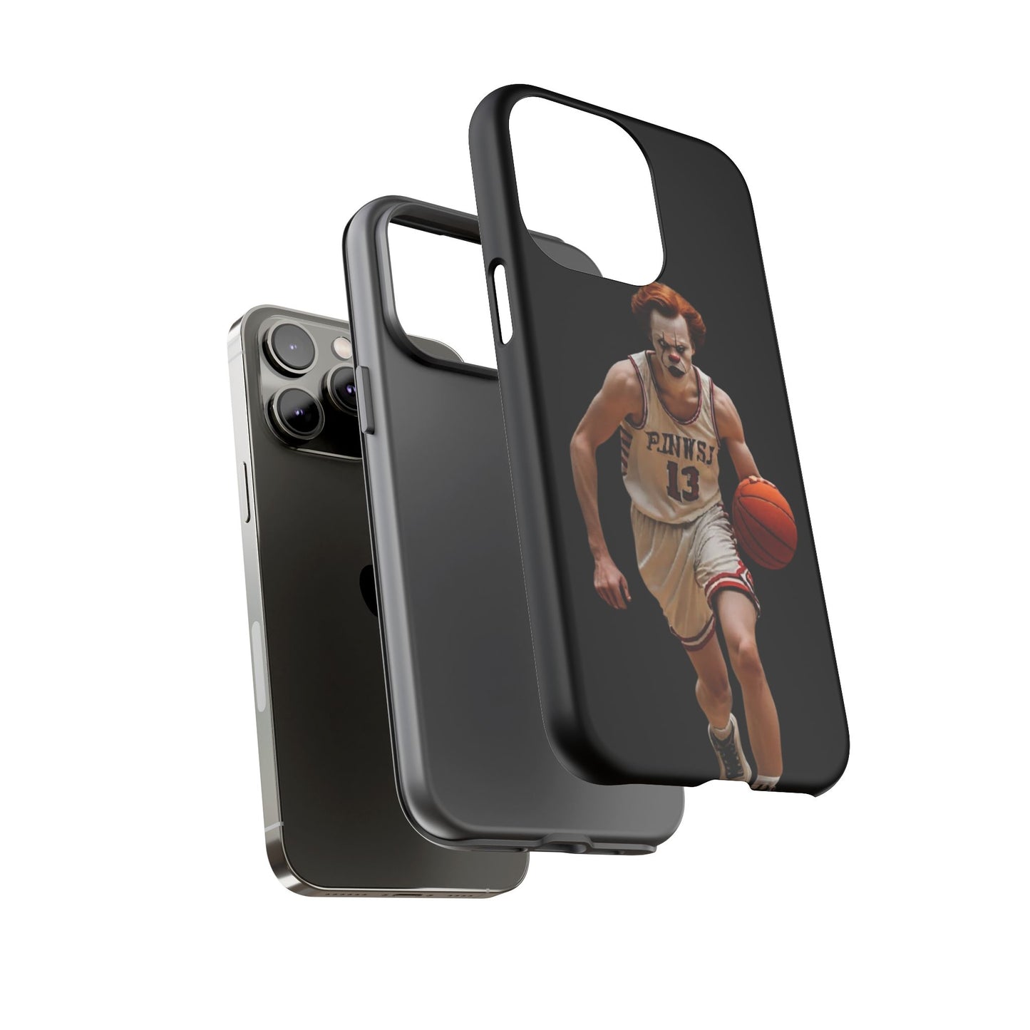 Basketball Clown Samsung and IPhone Phone Case, Tough Cases for Sports Lovers, Unique Gift for Athletes, Fun Phone Accessory, Quirky Sports Merchandise