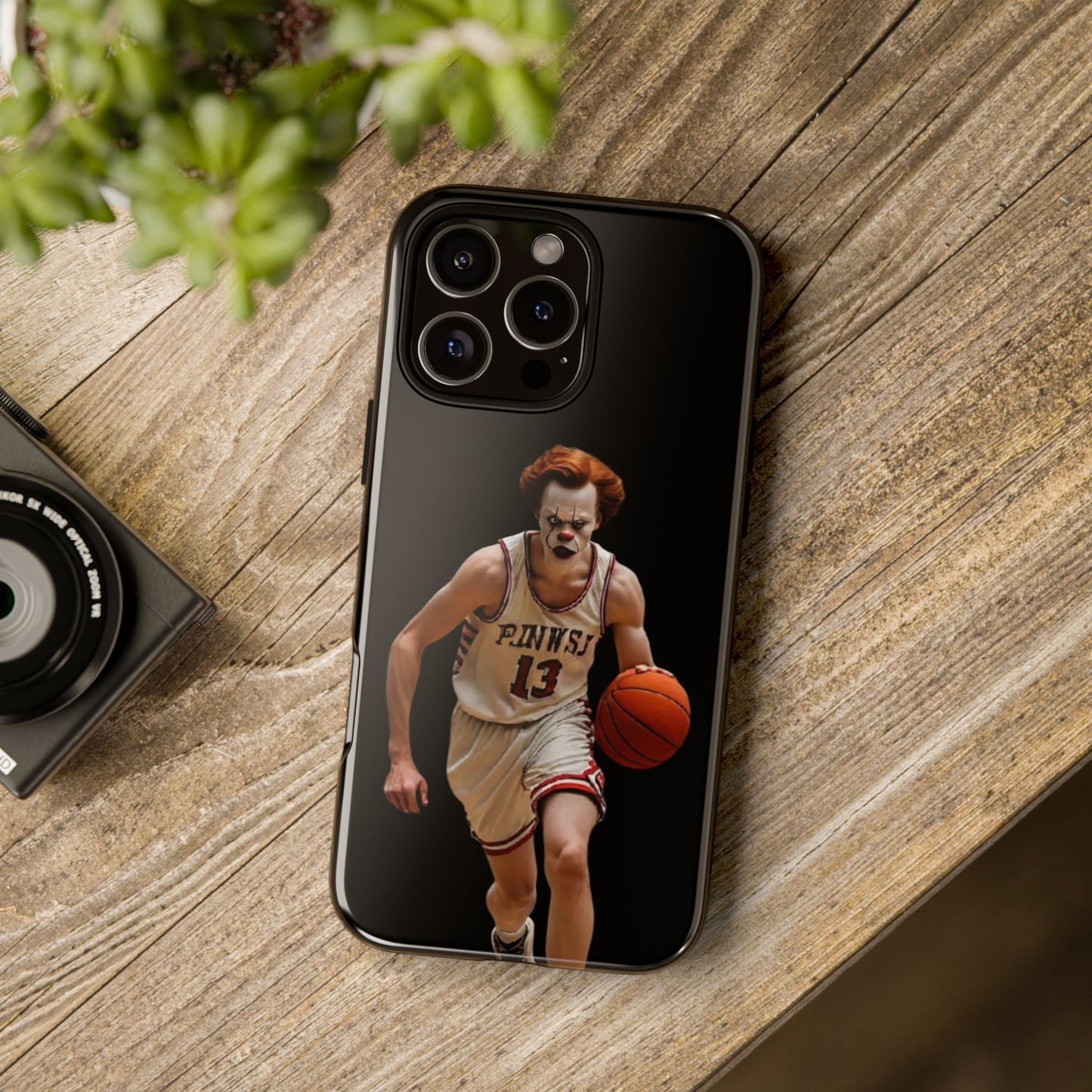 Basketball Clown Samsung and IPhone Phone Case, Tough Cases for Sports Lovers, Unique Gift for Athletes, Fun Phone Accessory, Quirky Sports Merchandise
