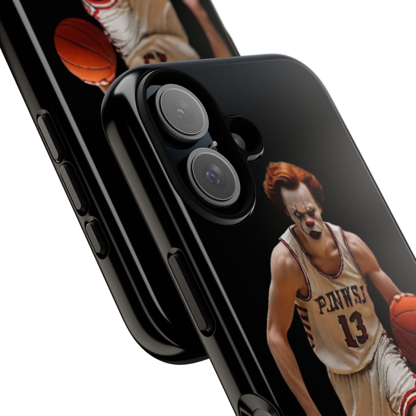 Basketball Clown Samsung and IPhone Phone Case, Tough Cases for Sports Lovers, Unique Gift for Athletes, Fun Phone Accessory, Quirky Sports Merchandise