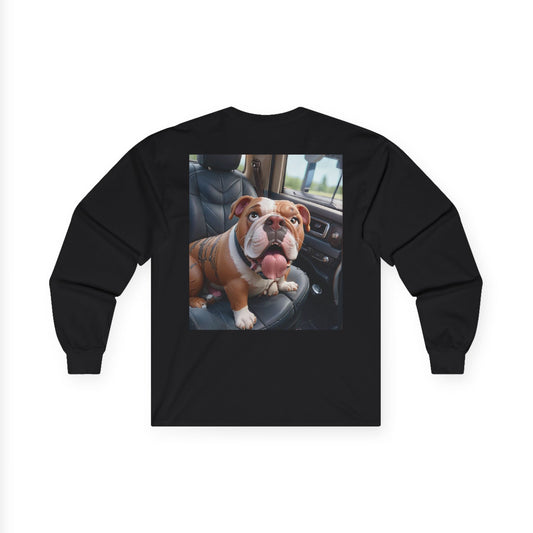 Bulldog Day Unisex Long Sleeve Tee - Cute Dog Lover Gift, Pet Care Apparel, Comfy Everyday Wear, Perfect for Birthdays or Pet Events