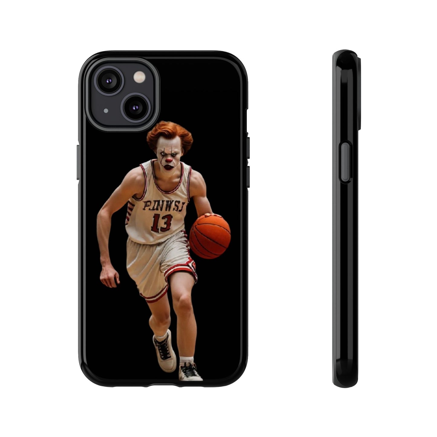 Basketball Clown Samsung and IPhone Phone Case, Tough Cases for Sports Lovers, Unique Gift for Athletes, Fun Phone Accessory, Quirky Sports Merchandise