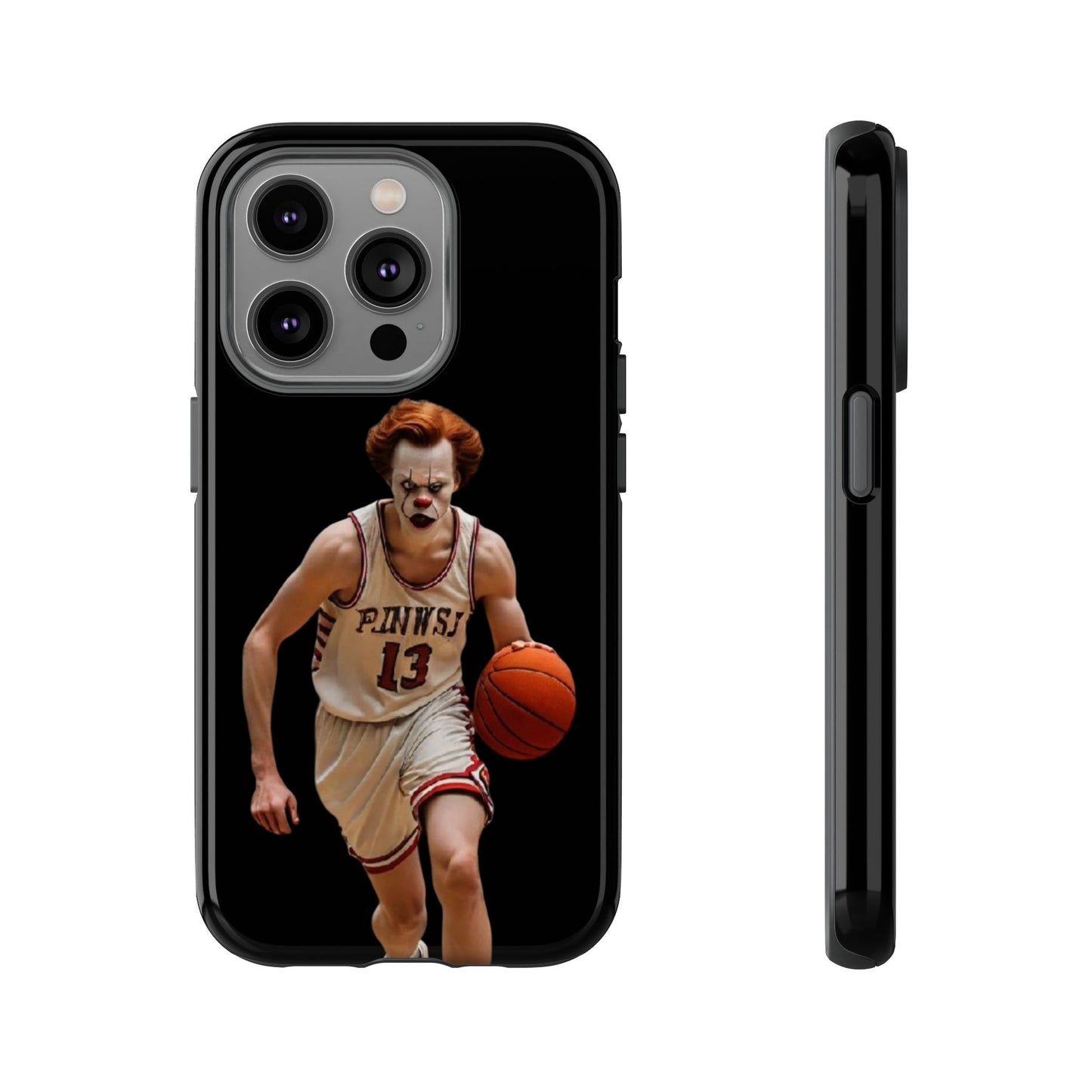 Basketball Clown Samsung and IPhone Phone Case, Tough Cases for Sports Lovers, Unique Gift for Athletes, Fun Phone Accessory, Quirky Sports Merchandise