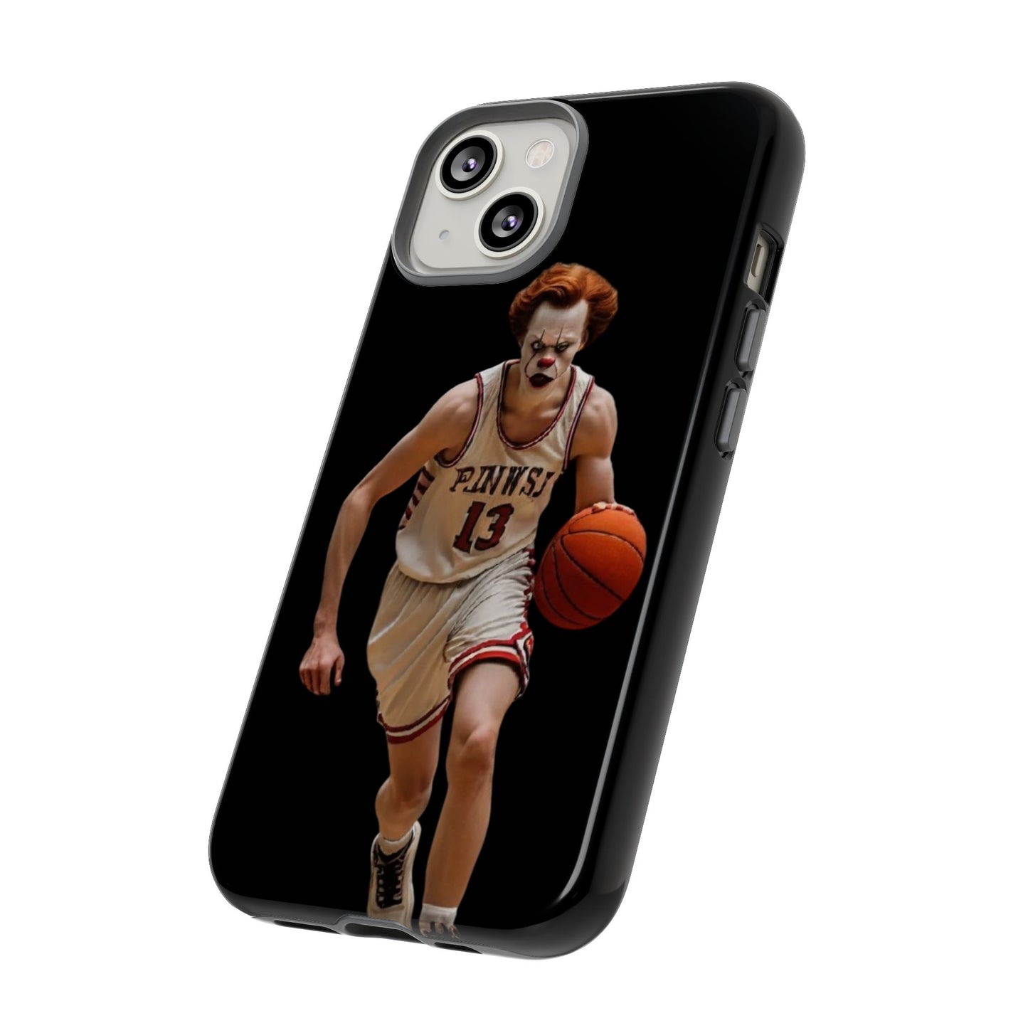 Basketball Clown Samsung and IPhone Phone Case, Tough Cases for Sports Lovers, Unique Gift for Athletes, Fun Phone Accessory, Quirky Sports Merchandise