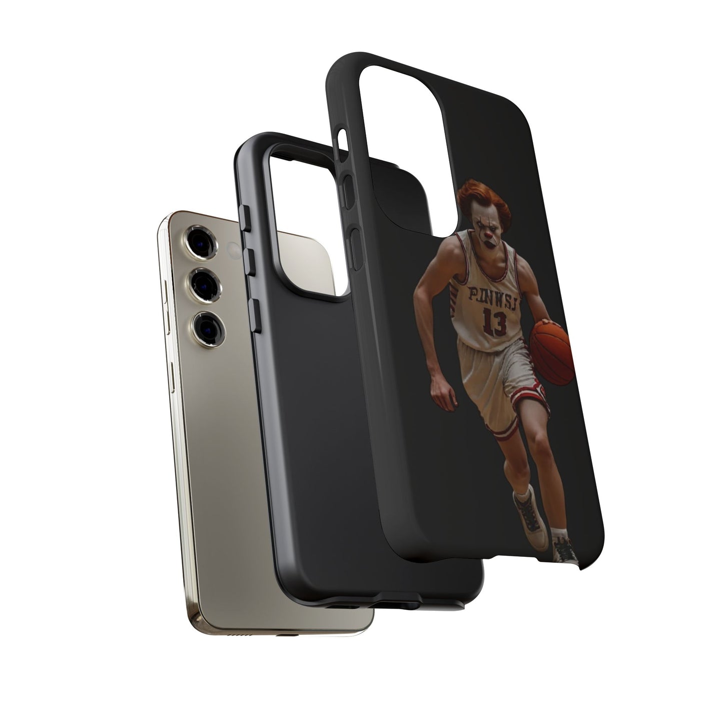 Basketball Clown Samsung and IPhone Phone Case, Tough Cases for Sports Lovers, Unique Gift for Athletes, Fun Phone Accessory, Quirky Sports Merchandise