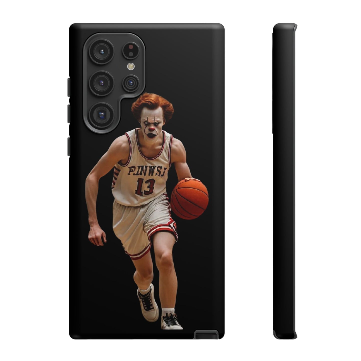 Basketball Clown Samsung and IPhone Phone Case, Tough Cases for Sports Lovers, Unique Gift for Athletes, Fun Phone Accessory, Quirky Sports Merchandise