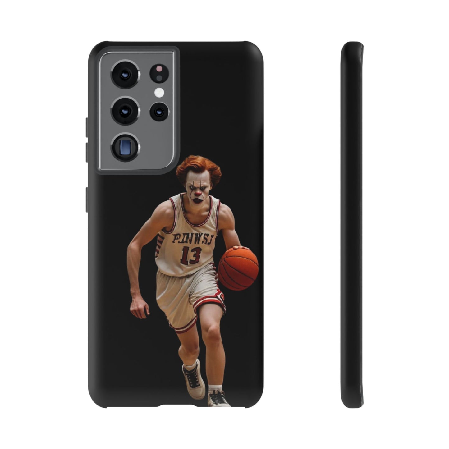 Basketball Clown Samsung and IPhone Phone Case, Tough Cases for Sports Lovers, Unique Gift for Athletes, Fun Phone Accessory, Quirky Sports Merchandise