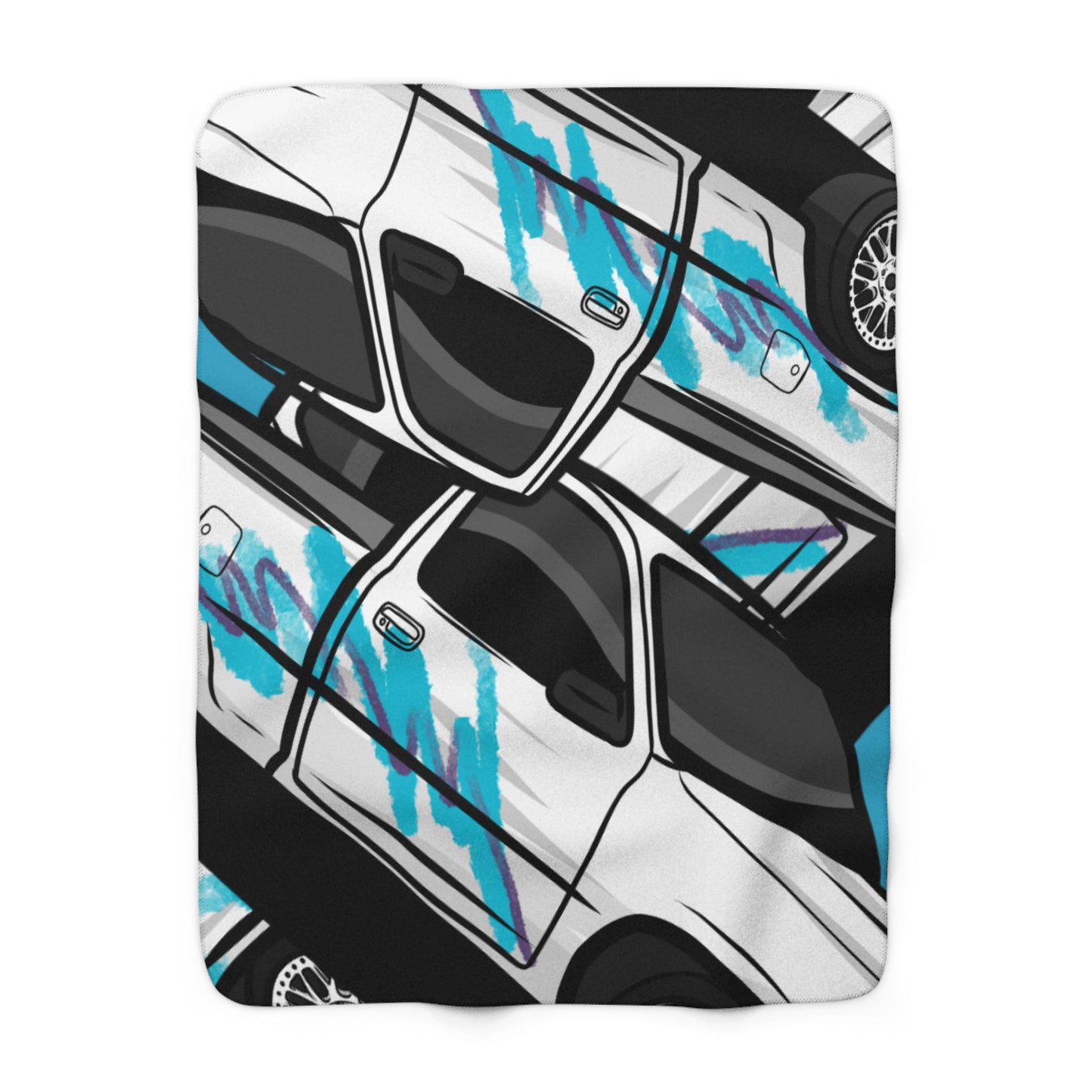 Cozy Automotive Sherpa Fleece Blanket for Car Lovers, Perfect for Home Decor, Gifts, Road Trips, and Car Enthusiasts