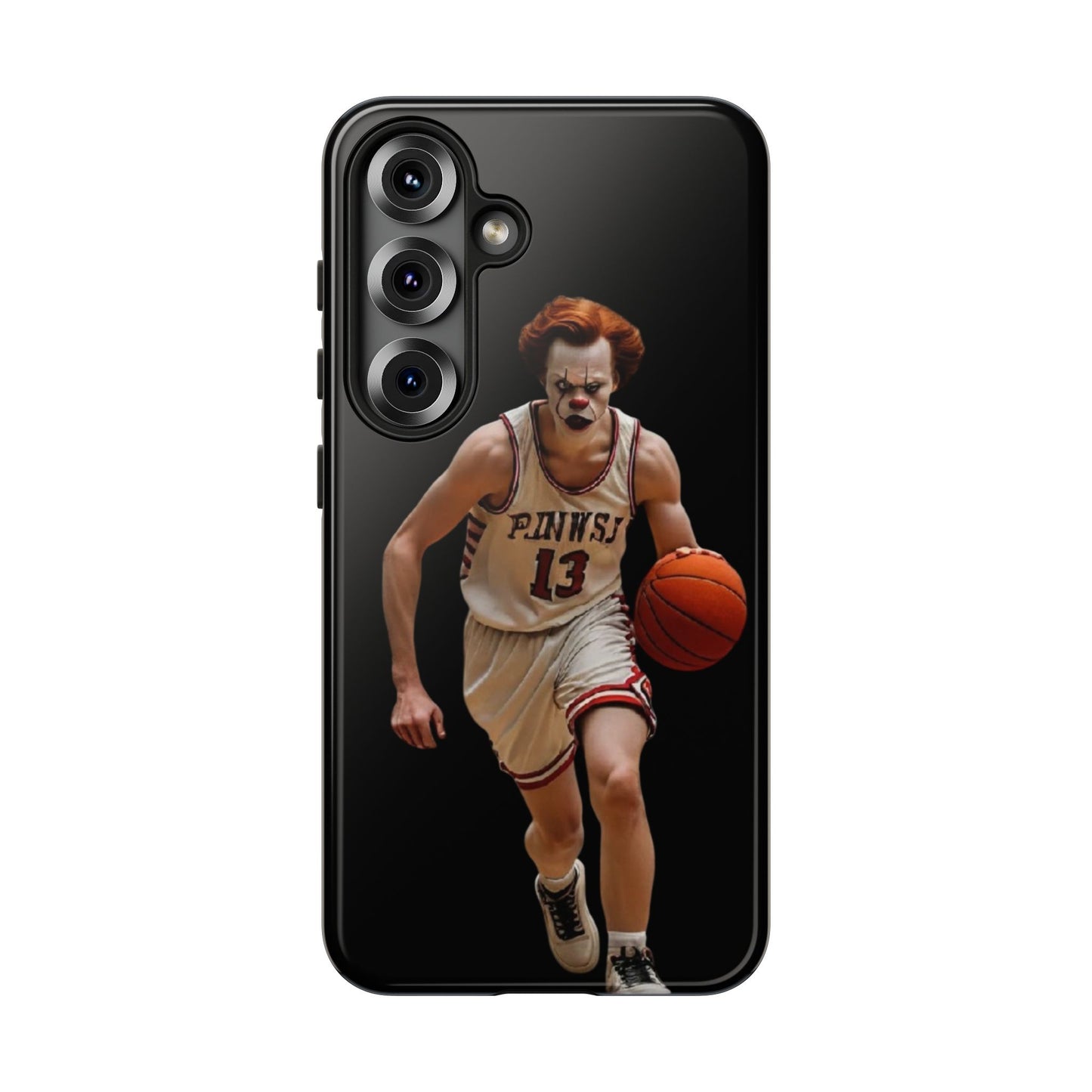 Basketball Clown Samsung and IPhone Phone Case, Tough Cases for Sports Lovers, Unique Gift for Athletes, Fun Phone Accessory, Quirky Sports Merchandise