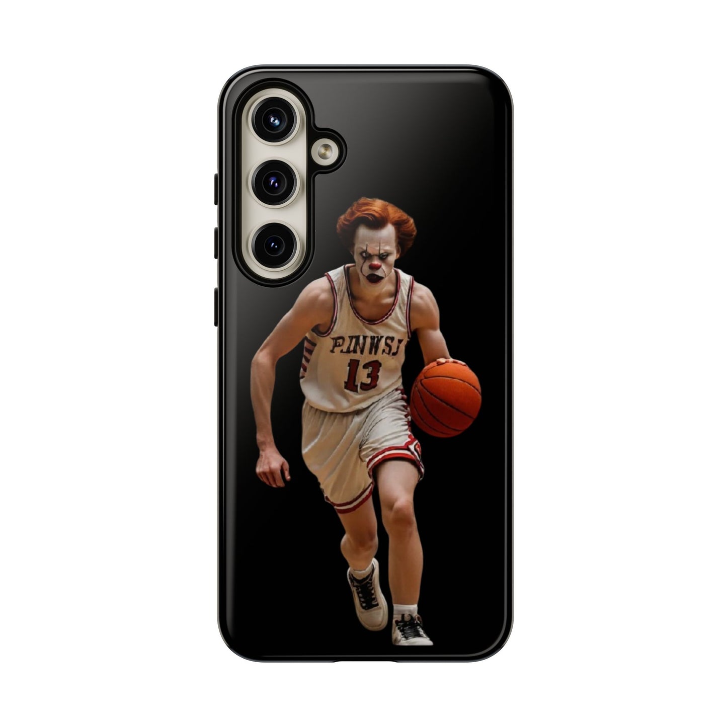 Basketball Clown Samsung and IPhone Phone Case, Tough Cases for Sports Lovers, Unique Gift for Athletes, Fun Phone Accessory, Quirky Sports Merchandise