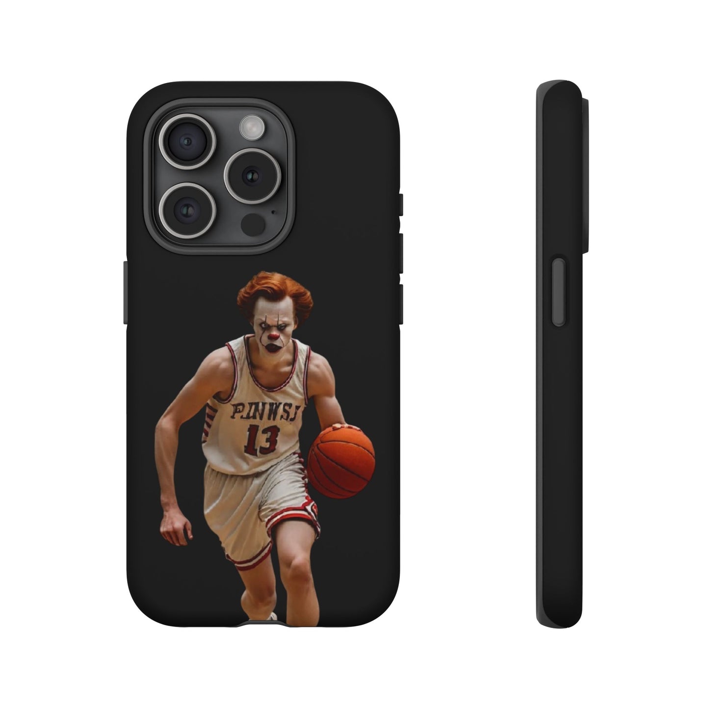 Basketball Clown Samsung and IPhone Phone Case, Tough Cases for Sports Lovers, Unique Gift for Athletes, Fun Phone Accessory, Quirky Sports Merchandise