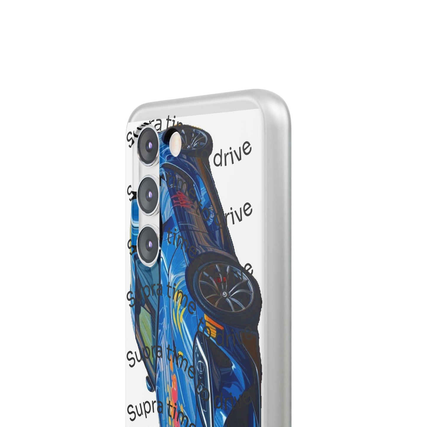Cool Car Design Flexi Cases - Supra Time to Drive, Phone Cover, Automotive Gift, Trendy Accessory, Car Lover Merchandise