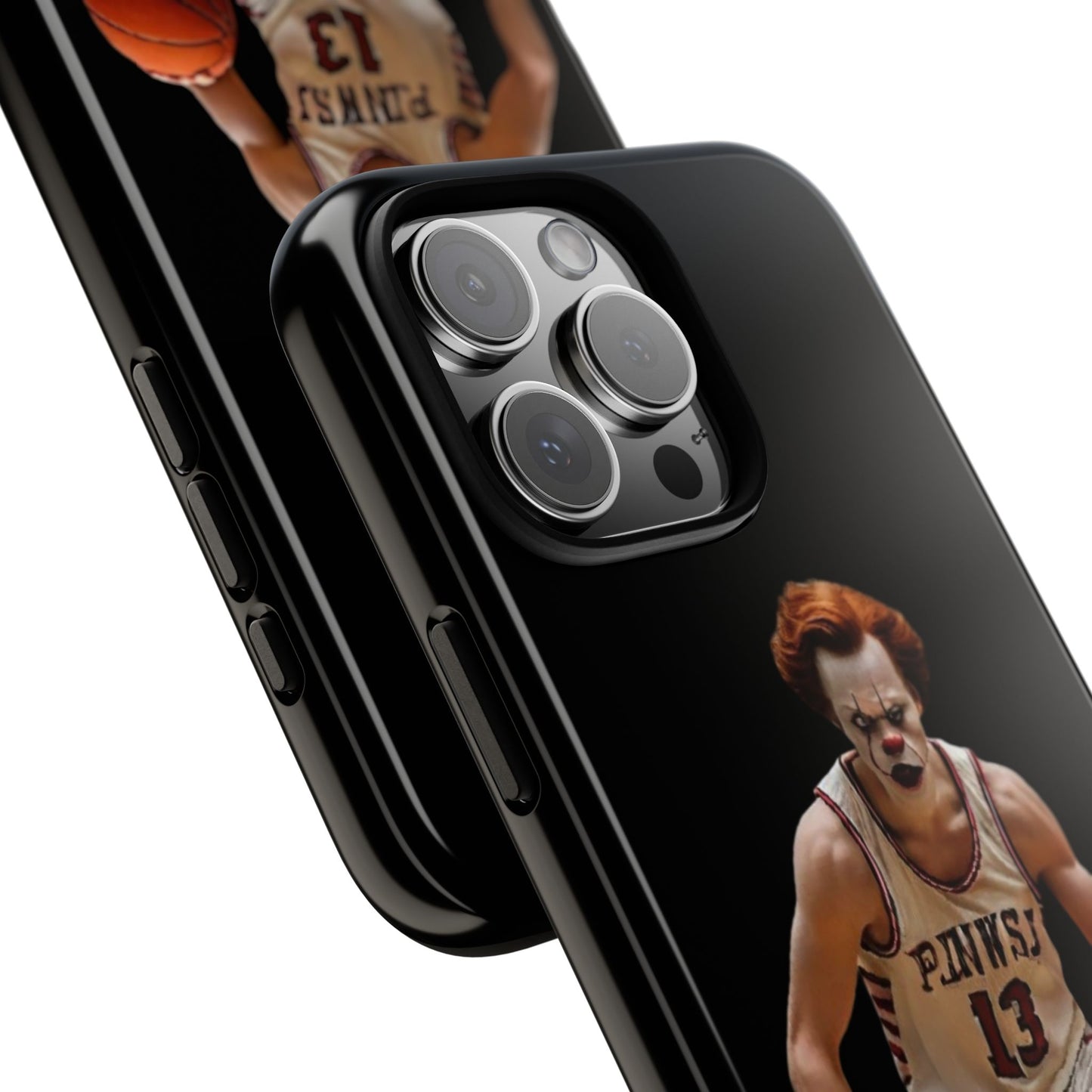 Basketball Clown Samsung and IPhone Phone Case, Tough Cases for Sports Lovers, Unique Gift for Athletes, Fun Phone Accessory, Quirky Sports Merchandise
