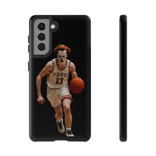 Basketball Clown Samsung and IPhone Phone Case, Tough Cases for Sports Lovers, Unique Gift for Athletes, Fun Phone Accessory, Quirky Sports Merchandise